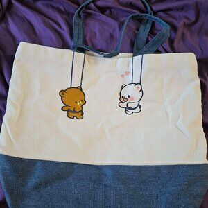 Milk & Mocha Hanging Out Canvas Tote Bag